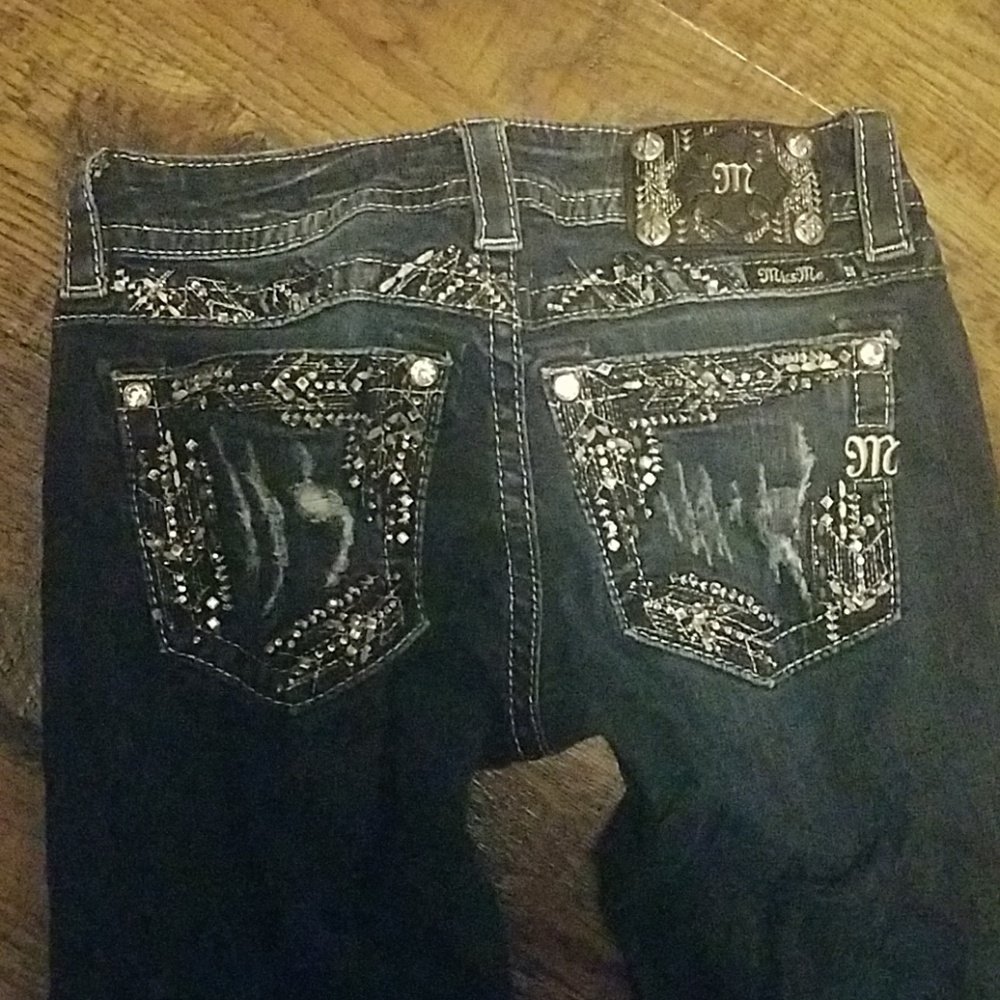 Size 26 signature boot miss me Jean with bling